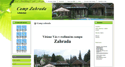 Desktop Screenshot of campzahrada.cz